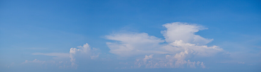 panorama sky and clouds at east beach. Sky at Chalathat Beach, Songkhla, Thailand.