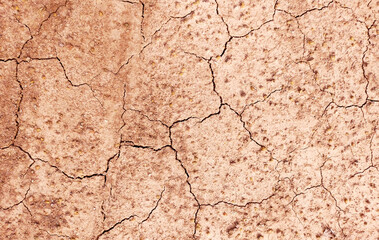 Cracked ground background in the top view for graphic design or wallpaper