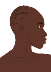 Black woman with African Braiding Hairstyle