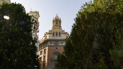 Top of tower 19th century Building Valencia Spain
