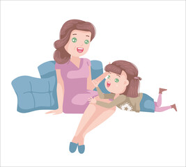 smart caucasian llittle girl speaking