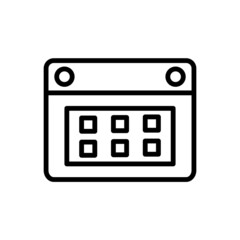 calendar new icon simple vector