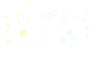 Light Blue, Yellow vector template with circles.