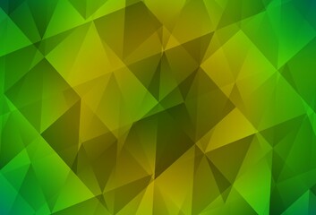 Fototapeta premium Light Green, Yellow vector triangle mosaic template.