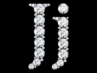 diamond letters with gemstones (high resolution 3D image)