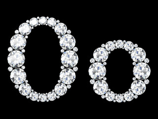 diamond letters with gemstones (high resolution 3D image)