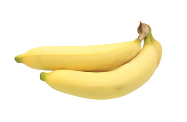 Bunch of ripe bananas isolated on white background  with full depth of field.