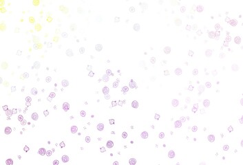 Light Pink, Yellow vector template with organic meal.