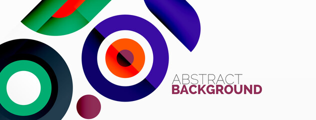 Rings and circles geometric abstract background for wallpaper, banner, backdrop