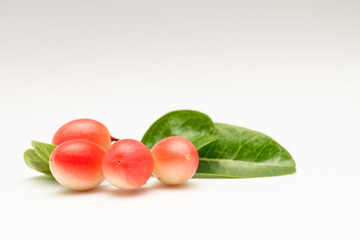 The mango tree yawning booing lemon fruit. Fruit with medicinal properties. isolated background. 