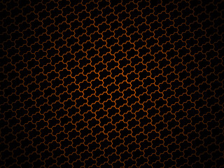 five combine hexagon with light until dark orange gray background colour abstract pattern