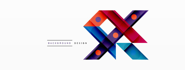 Bright colorful straight lines geometric abstract background. Trendy overlapping lines composition for wallpaper, banner, background or landing