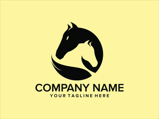 horse head silhouette with soft background