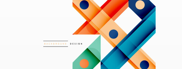 Bright colorful straight lines geometric abstract background. Trendy overlapping lines composition for wallpaper, banner, background or landing
