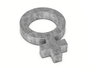 Concrete woman symbol