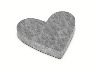 Concrete heart symbol