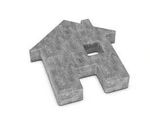 Concrete house symbol