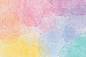 Abstract modern pink yellow blue texture. Watercolor background in bright rainbow colors.