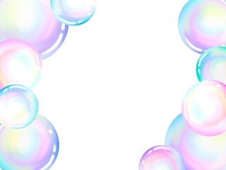 しゃぼん玉のイラスト素材