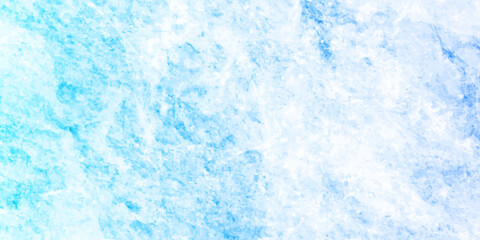 White and blue color frozen ice surface design abstract background. blue and white watercolor paint splash or blotch background with fringe bleed wash and bloom design. 