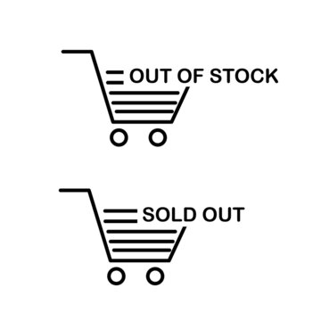 Basket icon  out of stock Illustration design