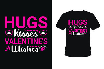 typography valentine's kissing t shirt designs.