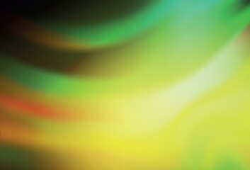Dark Green, Yellow vector blurred shine abstract texture.