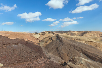 beautiful mountains landscape in Arava desert