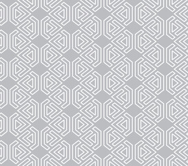 Abstract geometric shape seamless pattern, gray geometric background