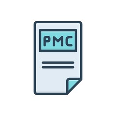 Color illustration icon for pmc