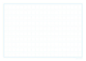 200字詰めの薄い水色の原稿用紙･便せんのテンプレート - 20字×10段 - 横幅A4比率