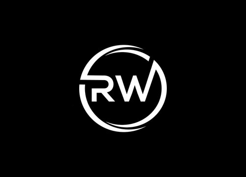 Initial RW letter logo with creative modern business typography vector template. Creative letter RW logo design.