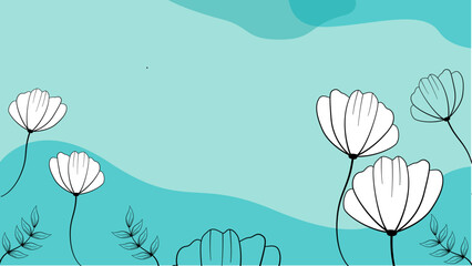 clean and simple flower plant theme background design © Kitypaws design