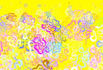 Light Multicolor vector pattern with random forms.