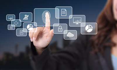 businesswoman and technology