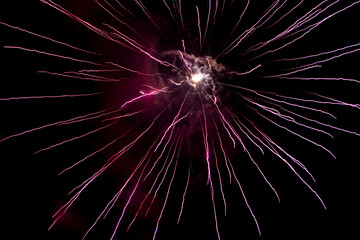 fireworks in the night sky