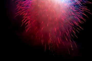 fireworks in the night sky