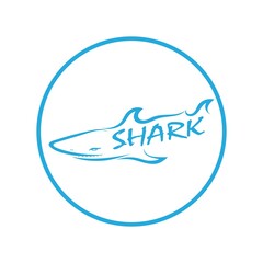 Obraz premium Shark illustration Logo design icon