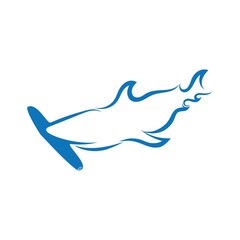 Obraz premium Shark illustration Logo design icon