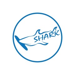 Shark illustration Logo design icon