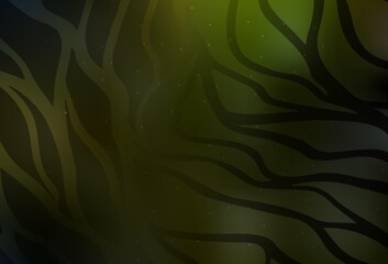 Dark Green, Yellow vector template with lines.