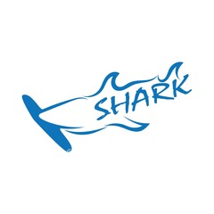 Shark illustration Logo design icon