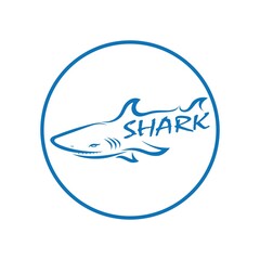 Obraz premium Shark illustration Logo design icon