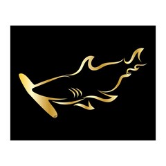 Shark illustration Logo design icon