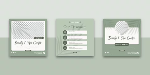 Tuinposter Beauty And Spa Social Media Post Template © Asep