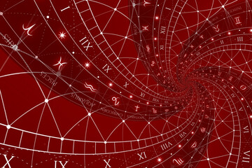 Abstract old conceptual background on mysticism, astrology, fantasy