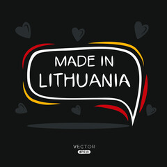 Fototapeta premium Made in Lithuania, vector illustration.