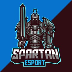 spartan esport logo mascot design