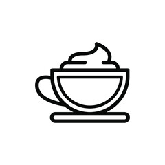 Vector icon of Coffee mocha or cappuccino