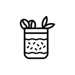 Coffee flavour ice cream mug icon